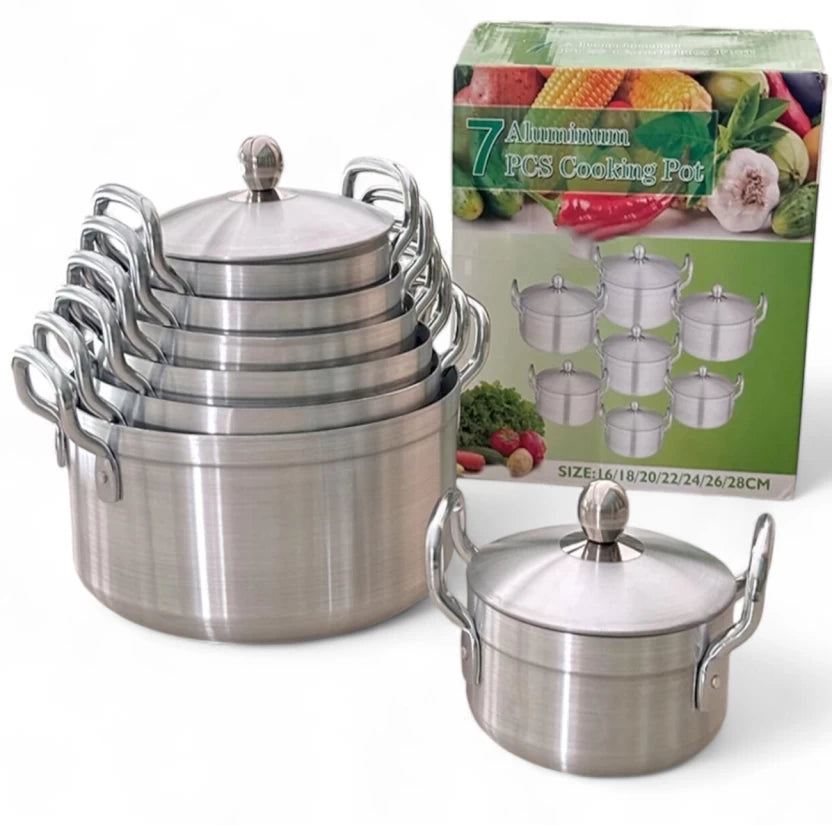 SAV-ALUM14-NSTK Non-Stick Coated Aluminium Cookware Set  (14 - Piece)